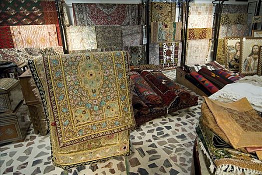 东方,地毯,纪念品店,约旦,中东