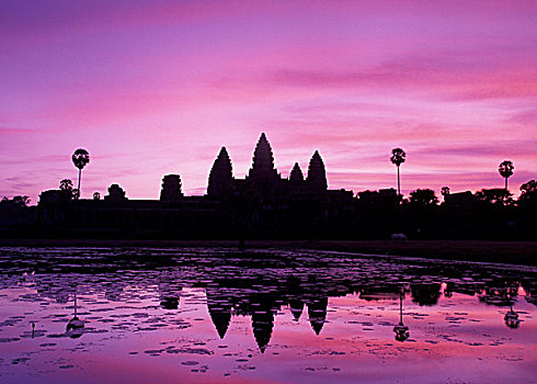 亚洲,柬埔寨,收获,吴哥窟,12世纪,庙宇,黎明