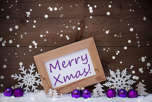 紫色,圣诞装饰,雪,圣诞快乐,雪花