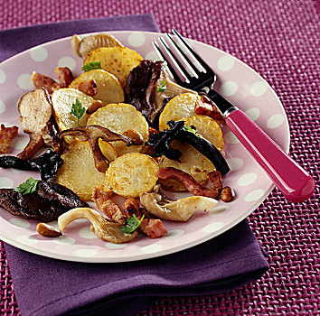 煎炸美食,蘑菇,土豆