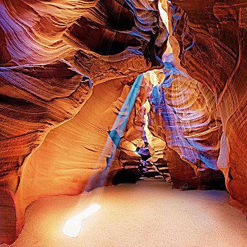 光线,沙岩构造,羚羊谷,靠近,页岩,亚利桑那,美国,北美