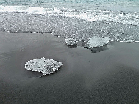 海滩,冰