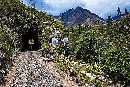 列车,轨道,隧道,景色,旅途,神圣峡谷,印加,安迪斯山脉,秘鲁