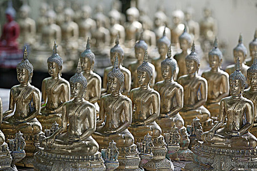 小,佛教,塑像,锻造,泰国