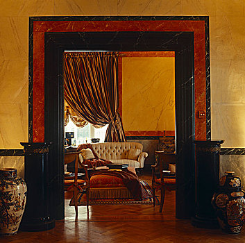 框架,入口,客厅,装饰,手绘