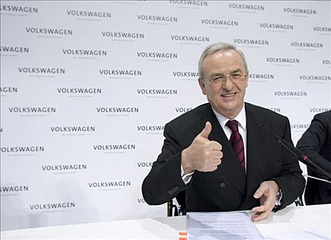 首席执行官,大众汽车,新闻发布会,2009年,沃尔夫斯堡,下萨克森,德国,欧洲