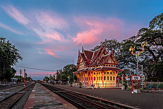 泰国,华欣,华欣火车站,hua,hin,皇室人员候车室