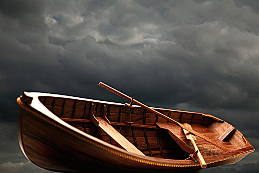 木质,划桨船