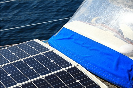 太阳能电池板,帆船,可更新,能量
