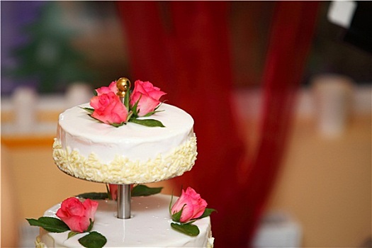 婚礼蛋糕,红玫瑰