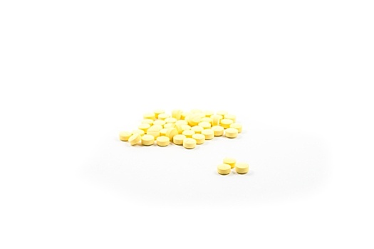 黄色,药丸,隔绝,白色背景,背景