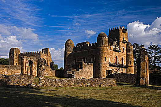 建筑,城堡,要塞,法西尔,格赫比,贡达,埃塞俄比亚