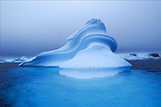 冰山,展示,数量,冰,水下,南极