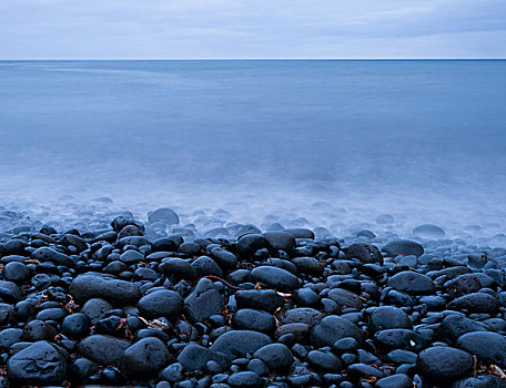 蓝色,钟点,石头,海洋,法罗群岛,丹麦,欧洲