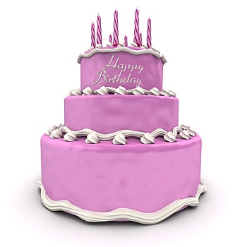 完美,粉色,生日蛋糕