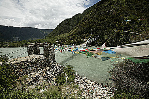 西藏赛卧小吊桥