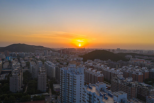 济南日落美景