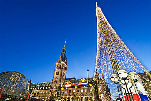 圣诞节,市场,汉堡市,德国,欧洲