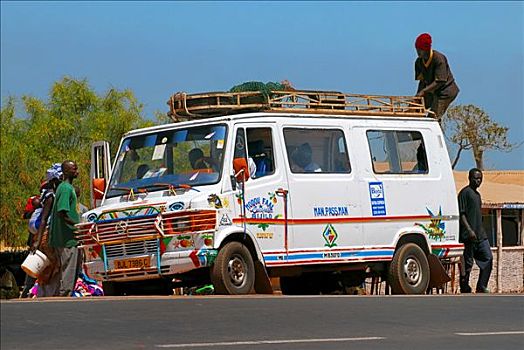 出租车,装载,冈比亚,非洲