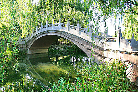 旧式,桥,北京,花园