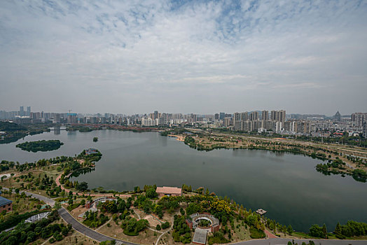城市自然风光－湖泊水景俯瞰