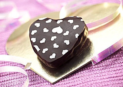 巧克力桃心,展示,情人节