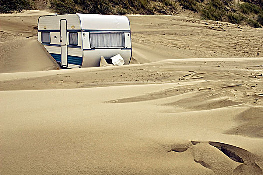 房车,沙子