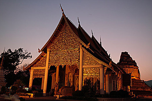 佛教,庙宇,复杂,寺院,契迪,清迈,泰国,亚洲