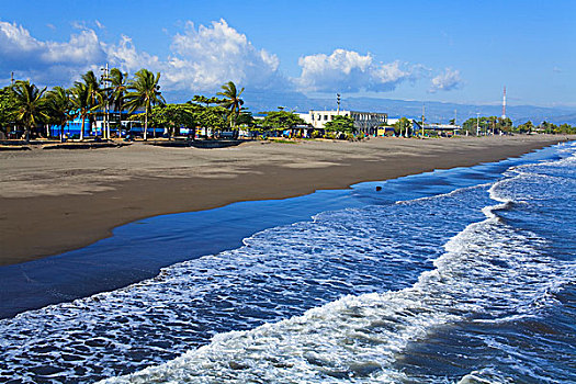 波浪,海滩,蓬塔雷纳斯,省,哥斯达黎加