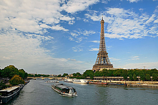 塞纳河,埃菲尔铁塔,巴黎,法国