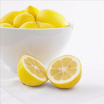 碗,柠檬