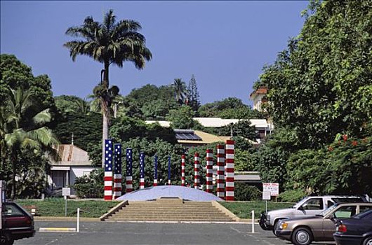新加勒多尼亚,努美阿,美国,纪念,记忆,美洲,军队,太平洋,战争