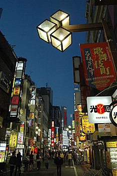 日本东京新宿区夜景