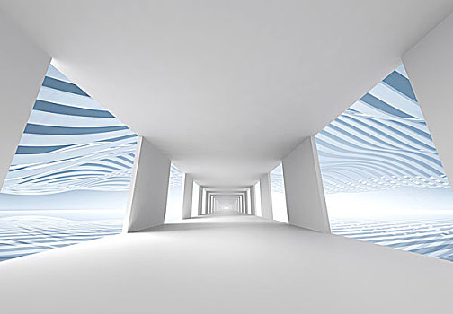 抽象,建筑,背景,空,白色,走廊