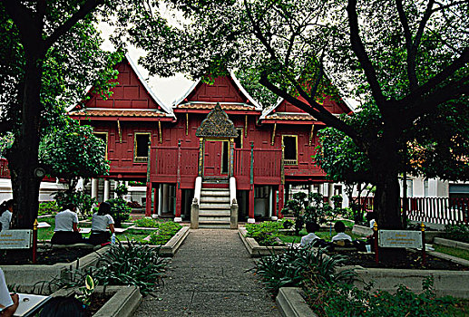 图书馆,寺院,曼谷