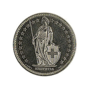 瑞士法郎,硬币,白色背景,背景