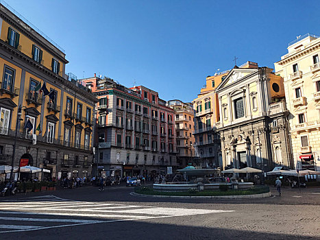 意大利那不勒斯城市街道,naples