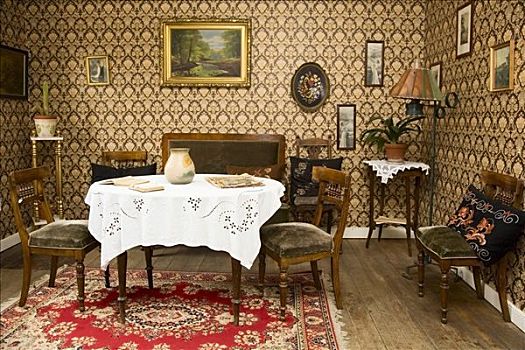 老,起居室,室内,20世纪20年代,丹麦,欧洲