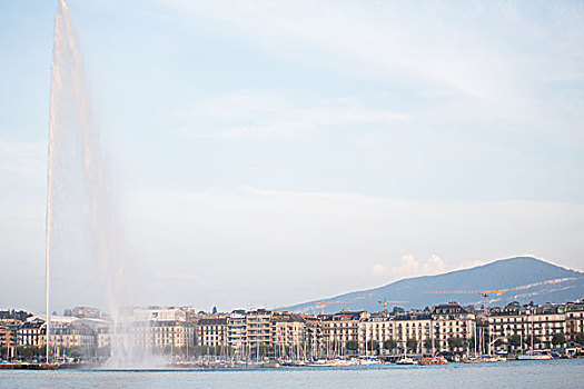 喷泉,日内瓦湖,瑞士
