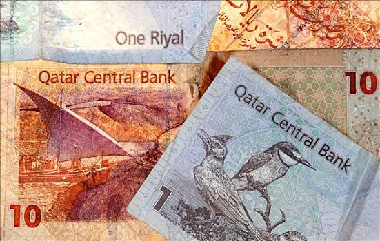货币,钞票,卡塔尔