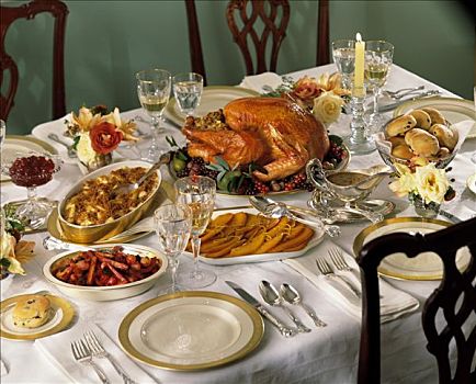 感恩节,晚餐,桌面布置