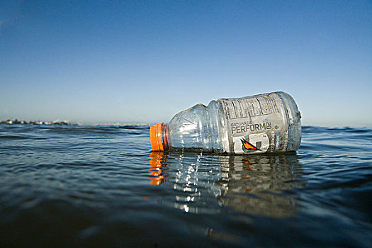 塑料瓶,漂浮,海洋,旧金山湾,加利福尼亚