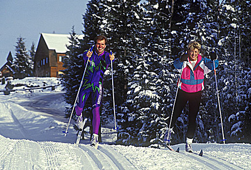 越野滑雪,英里,牧场,不列颠哥伦比亚省,加拿大