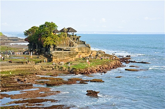 海神庙,巴厘岛,印度尼西亚,圣地,礼拜,海洋,神