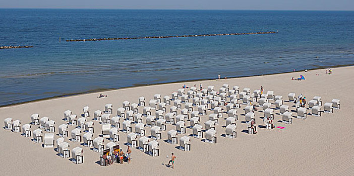 沙滩椅,海滩,波罗的海,海滨胜地,塞林,梅克伦堡前波莫瑞州,德国,欧洲