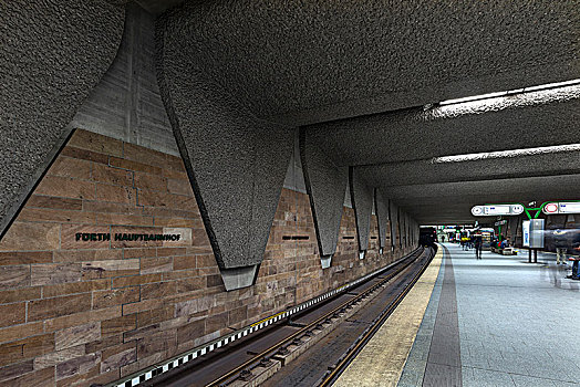 地铁站,中心,火车站,中间,弗兰克尼亚,巴伐利亚,德国,欧洲
