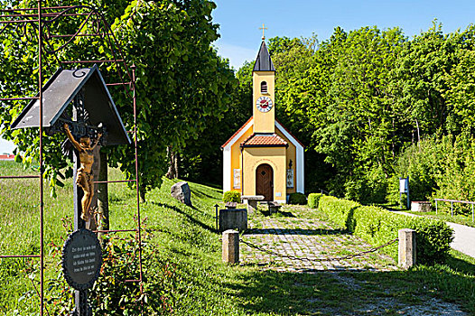 小教堂,靠近,自行车道,巴伐利亚,德国