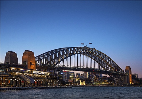 悉尼海港大桥,澳大利亚,夜晚