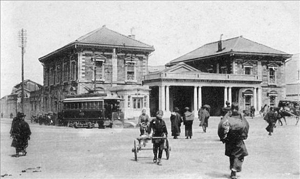 车站,横滨,日本,20世纪