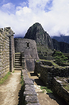 秘鲁,圣谷,马丘比丘,太阳神殿,背景